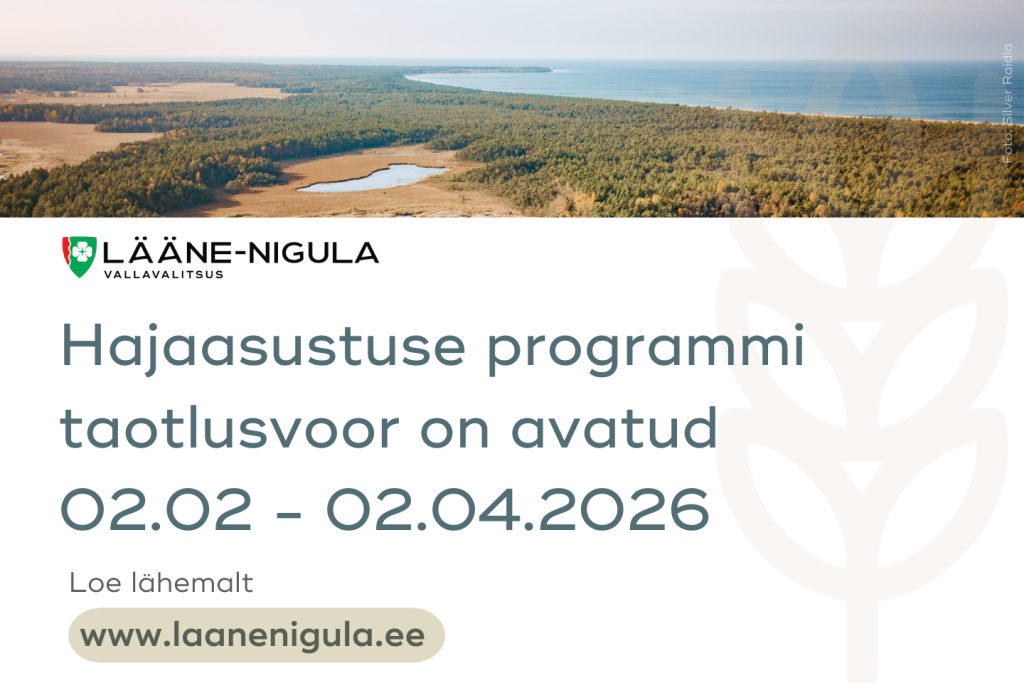 Hajaasustuse programmi taotlusvoor