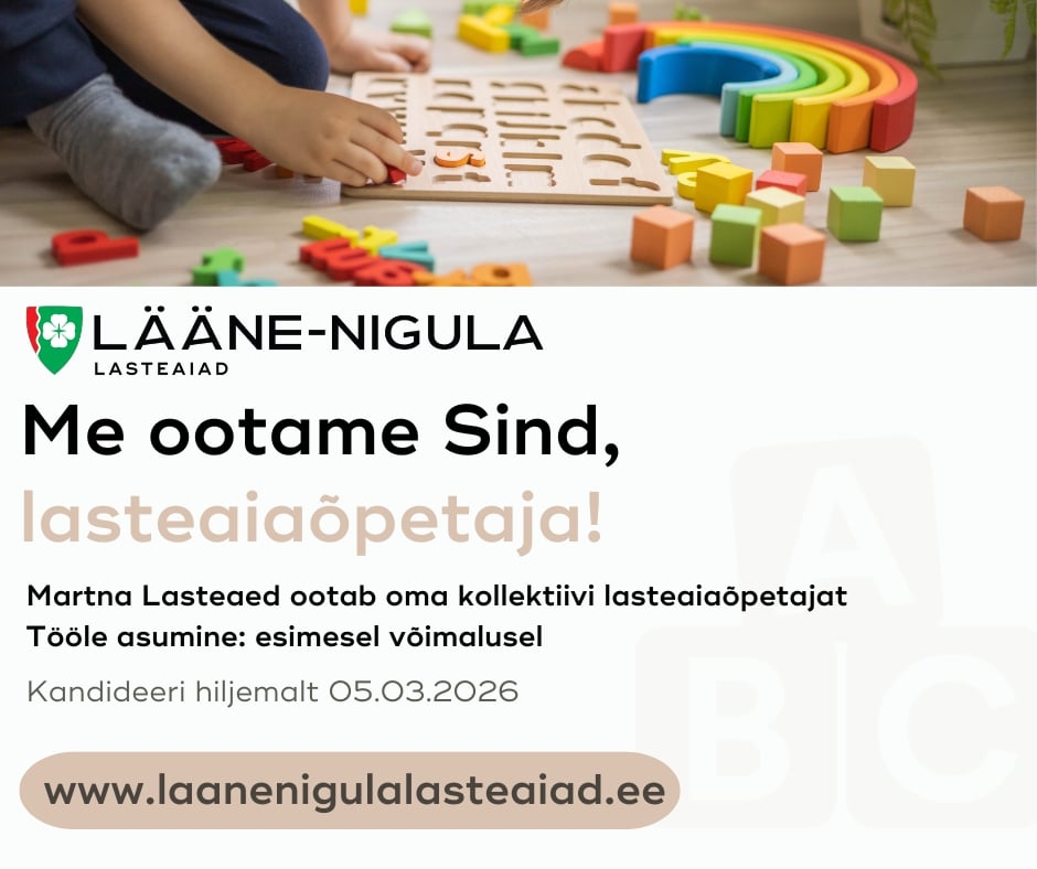 Martna lasteaia õpetaja töökuulutus