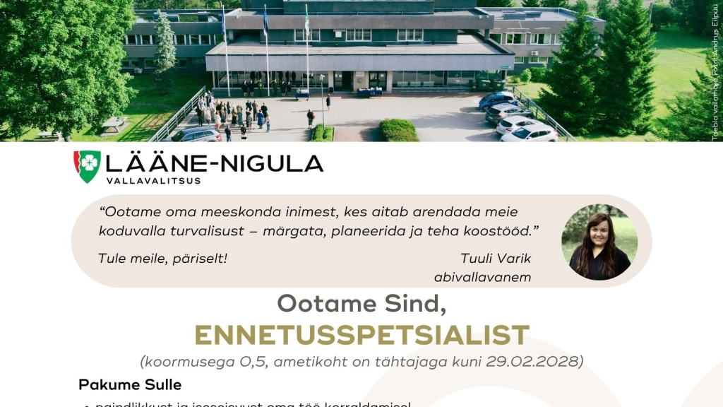 Ennetusspetsialisti töökuulutus