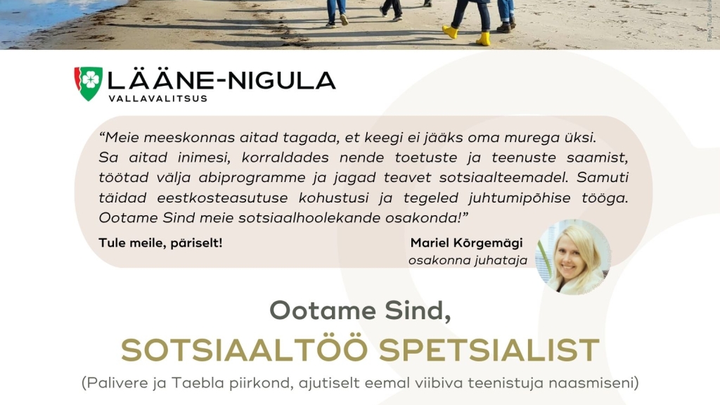 Sotsiaaltöö spetsialisti töökuulutus