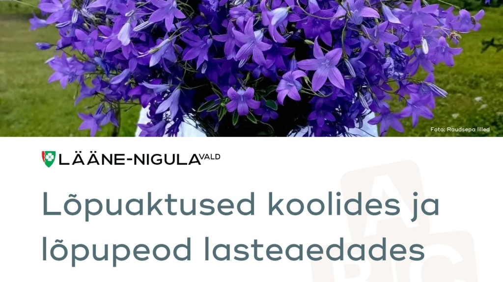 Lõpuaktused koolides ja lõpupeod lasteaedades