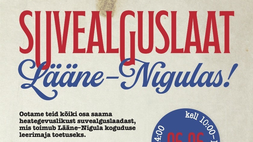 Suvealguslaat Lääne-Nigula koguduses 6 juunil