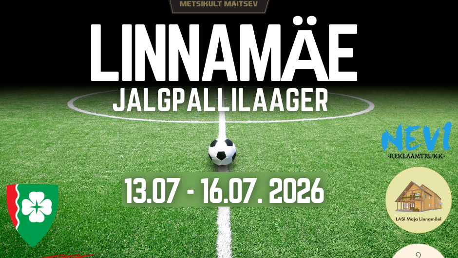 Jalgpallilaager Linnamäel 13.-16.07.2026