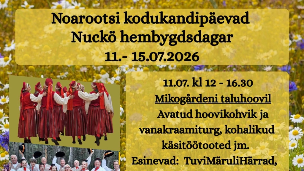 Noarootsi kodukandipäevad 11.-15.07.2026
