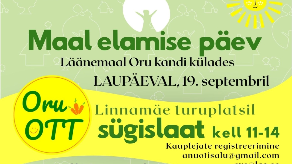 Maal elamise päev Läänemaal Oru kandi külades 19. septembril 2026