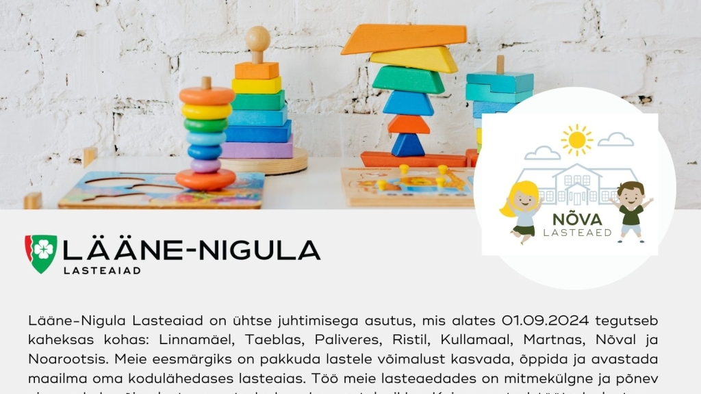 Nõva lasteaia muusikaõpetaja töökuulutus