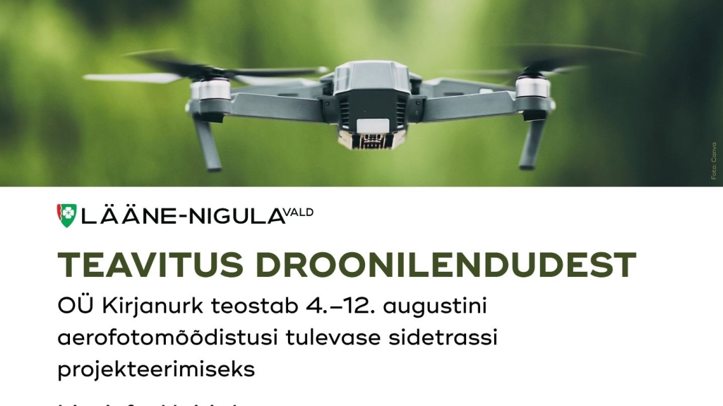 Teavitus droonilendudest